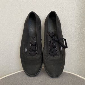 Black Lace-Up Vans
